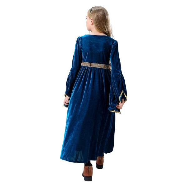 Robe Princesse Médiévale Renaissance Pour Fille – Pour Halloween, Carnaval, Soirée à Thème (en Polyester/coton, Réglable Par Lacets) - 7