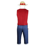 One Piece Monkey D.Luffy Tenue Rouge Cosplay Costume Halloween