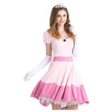 Femme Super Mario Bros Peach Robe de Princesse Costume Ver.2