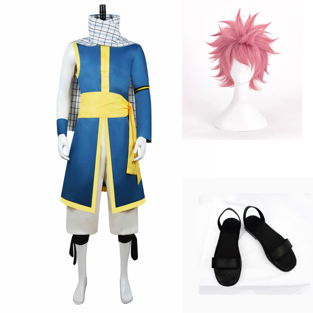 100 Years Quest(2024) Natsu Dragneel Cosplay Costume Perruque Chaussures