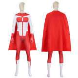 Invincible Saison 3(2025) Omni-Man Nolan Tenue Rouge et Blanche Cosplay Costume