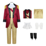 Cosplay Costume George Washington Tenue Président Rouge