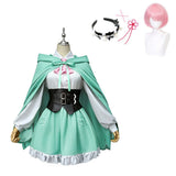Cosplay Costume Rem et Ram Re Zero Saison 4 The Stars that Inscry the Present(2026) Anime Cosplay Tenue Rose et Bleue Femme