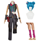 Adulte Arcane: League of Legends Saison 2(2024) Powder/Jinx Tenue de Gilet Cosplay Costume