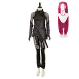 Rumi Mira Zoey Tenue Noire en Cuir Cosplay Costume