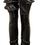 Rumi Mira Zoey Tenue Noire en Cuir Cosplay Costume