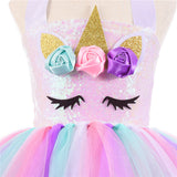 Déguisement Enfant Fille Licorne de Noël LED Tutu Robe