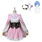Cosplay Costume Rem et Ram Re Zero Saison 4 The Stars that Inscry the Present(2026) Anime Cosplay Tenue Rose et Bleue Femme