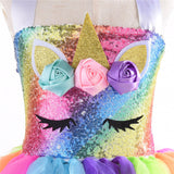 Déguisement Enfant Fille Licorne de Noël LED Tutu Robe
