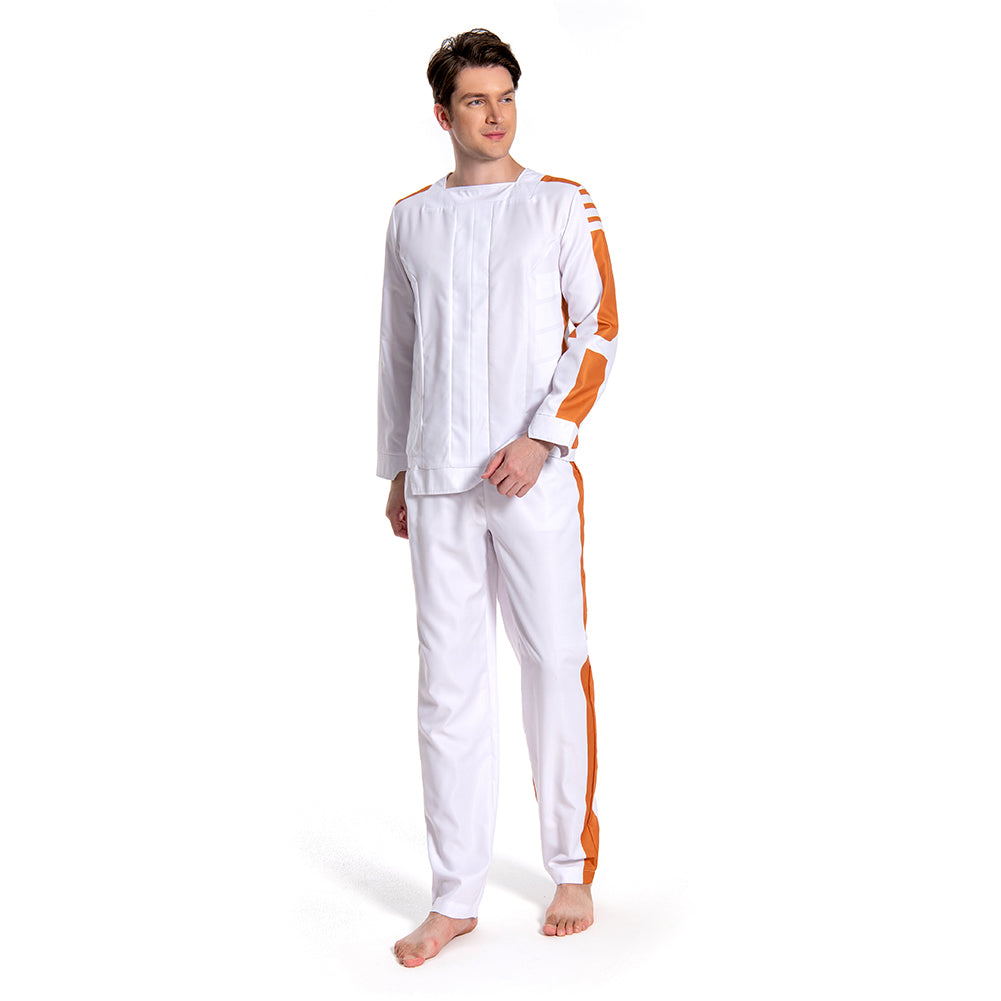 TV Andor Star Wars Prisons Uniforme Blanc Cosplay Costume Carnaval