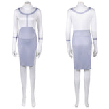 Cosplay Costume Viltrumite Thula Invincible 4(2026) TV Cosplay Robe Blanche et Violette Femme