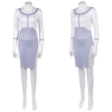 Cosplay Costume Viltrumite Thula Invincible 4(2026) TV Cosplay Robe Blanche et Violette Femme