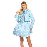 2023 Barbie Bleu Robe Femme Cosplay Costume