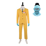 Beetlejuice 2(2024) Shrinker Shrunken Head Bob Tenue Jaune Cosplay Costume