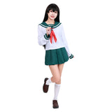 InuYasha Kagome Higurashi Femme Cosplay Costume Uniform Halloween Carnival