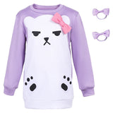 Enfant&Femme Mira Pyjama Violet et Blanc Cosplay Costume
