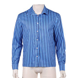 Cosplay Costume Sanji One Piece Live Action 2(2026) TV Cosplay Chemise Bleu+Tablier Rose Tenue Homme