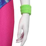 Aérobic 80s Femme Hippie Disco Sportwear Retro Cosplay Costume Halloween