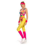 Déguisement 1980 Ensemble de Fitness 6 Pièces Rétro Costume