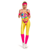Déguisement 1980 Ensemble de Fitness 6 Pièces Rétro Costume