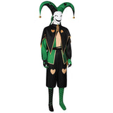 The Freak Circus Harlequin Tenue Verte et Pierrot Tenue Rouge Cosplay Costume