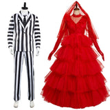 Beetlejuice 1988 Beetlejuice et Lydia Coupe Cosplay