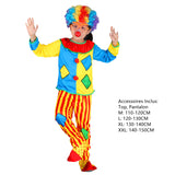 Déguisement Enfant Clown de Cirque Amusant Costume Pour Carnaval Halloween