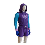 Cosplay Costume Skeleton King Les Maîtres de l'Univers(2026) Film Cosplay Tenue de Sport Violette Homme