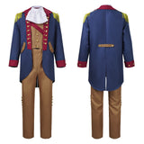 Cosplay Costume George Washington Tenue Président Bleue avec Chapeau