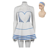 2023 Barbie Margot Robbie Robe Femme Cosplay Costume Bandeau