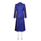 La Famille Addams 2(2025)Mercredi Uniforme Bleu/Noir Cosplay Costume