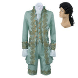 Louis XIV Rétro Vert de Prince de Cour Victorien Costume