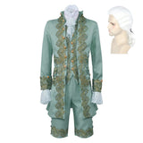 Louis XIV Rétro Vert de Prince de Cour Victorien Costume