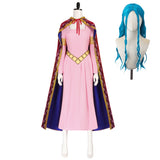 One Piece Nefertari D. Vivi Robe Rose avec Cape Cosplay Costume