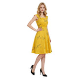 Cosplay Costume Mia La La Land Film Cosplay Robe Jaune Femme