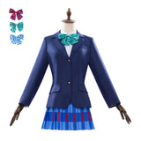 Cosplay Costume μ's Love Live! School Idol Project Anime Cosplay Uniforme Scolaire Bleue Femme