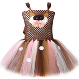 Enfant Fille Cerf de Noël Tutu Robe Costume d'Halloween