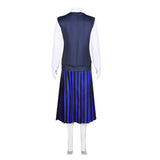 La Famille Addams 2(2025)Mercredi Uniforme Bleu/Noir Cosplay Costume