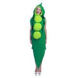Adulte/Enfant Petit Pois Combinaison Costume Carnaval Halloween