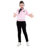 Enfant Grease 1950s Pink Ladies Veste Fille Cosplay Costume