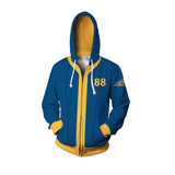 Jeu Fallout 4 Vault 88 Zip Sweat-Shirt à Capuche Cosutme