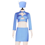 Le Cinquième Élément Zone 2 stewardess Tenue Bleue Cosplay Costume