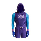 Cosplay Costume Skeleton King Les Maîtres de l'Univers(2026) Film Cosplay Tenue de Sport Violette Homme
