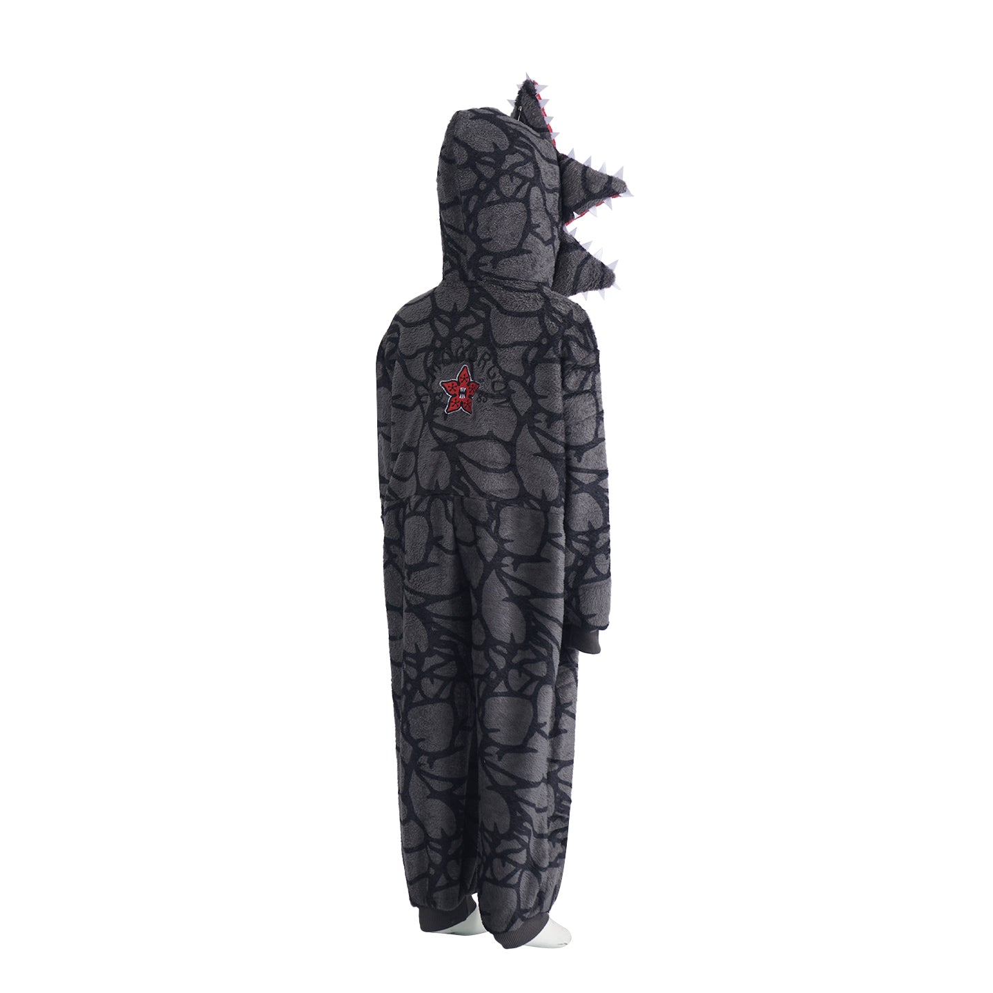 Stranger Things fleece onesie voor volwassenen en tieners met capuchon en ritssluiting, zachte fleece nachtkleding, loungewear S-2XL, pluizige cadeaus voor hem, Grijs, L Stranger Things fleece onesie voor volwassenen en tieners met capuchon en ritssluiting, zachte fleece nachtkleding, loungewear S-2XL, pluizige cadeaus voor hem, Grijs, L