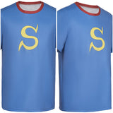 3-nen Z-gumi Ginpachi Sensei(2025) Okita Sougo T-shirt Bleu Cosplay Costume