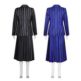 La Famille Addams 2(2025)Mercredi Uniforme Bleu/Noir Cosplay Costume