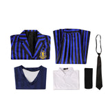 La Famille Addams 2(2025)Mercredi Uniforme Bleu/Noir Cosplay Costume