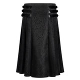 Déguisement Jupe Noire Médiévale Sombre Steampunk Rétro Gothique Rock Heavy Metal Homme