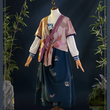 Where Winds Meet(2025) Hong Xian Wuxia Hanfu avec Cape Cosplay Costume