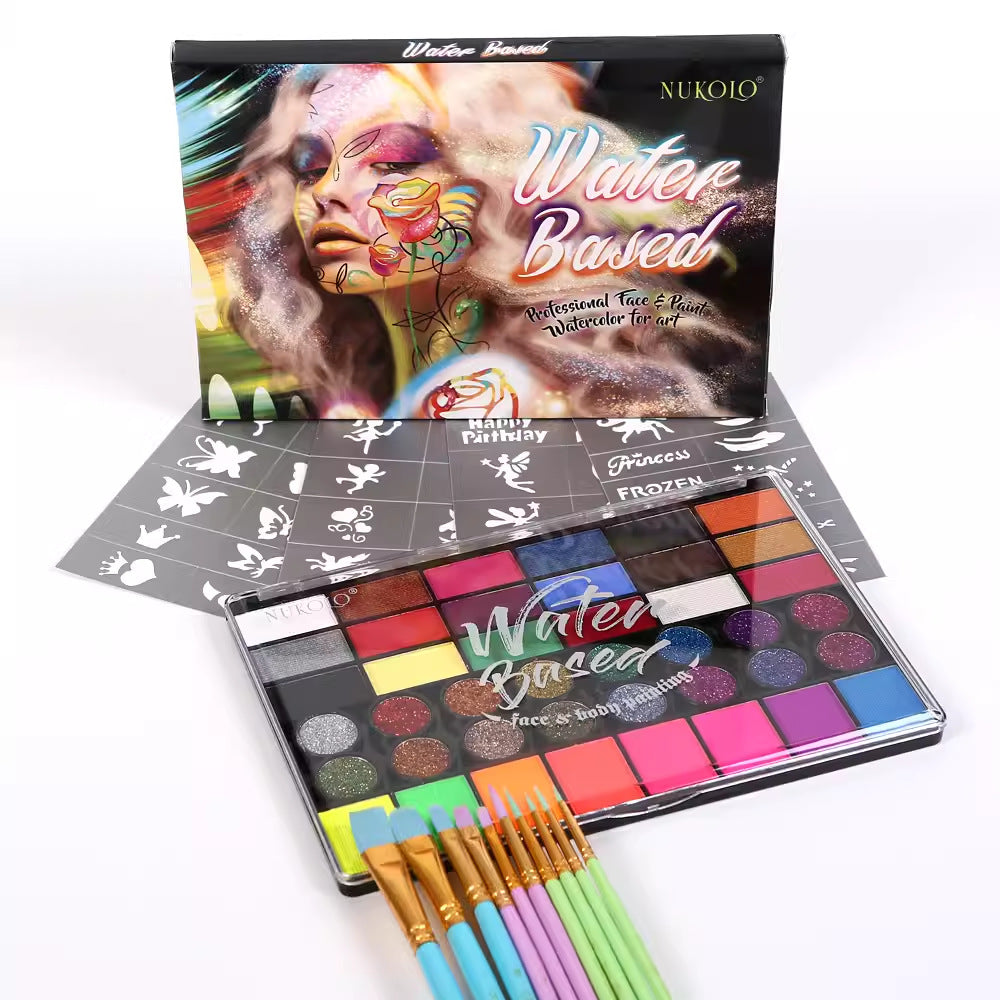 Cosplay Accessoire Peinture Corporelle Hydrosoluble pour Maquillage Scénique Halloween 15/42 Couleurs